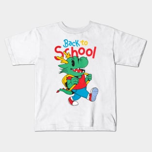 Back to school dragon cartoon Kids T-Shirt